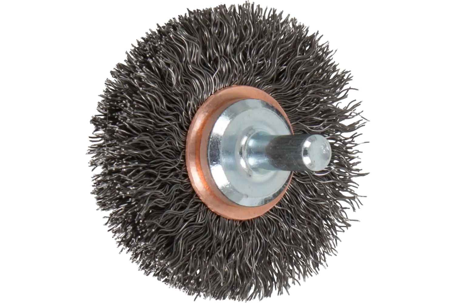 Picture of Pferd Crimped Mounted Wheel Brush 2" Dia. .012 Carbon Steel 1/4" Shank